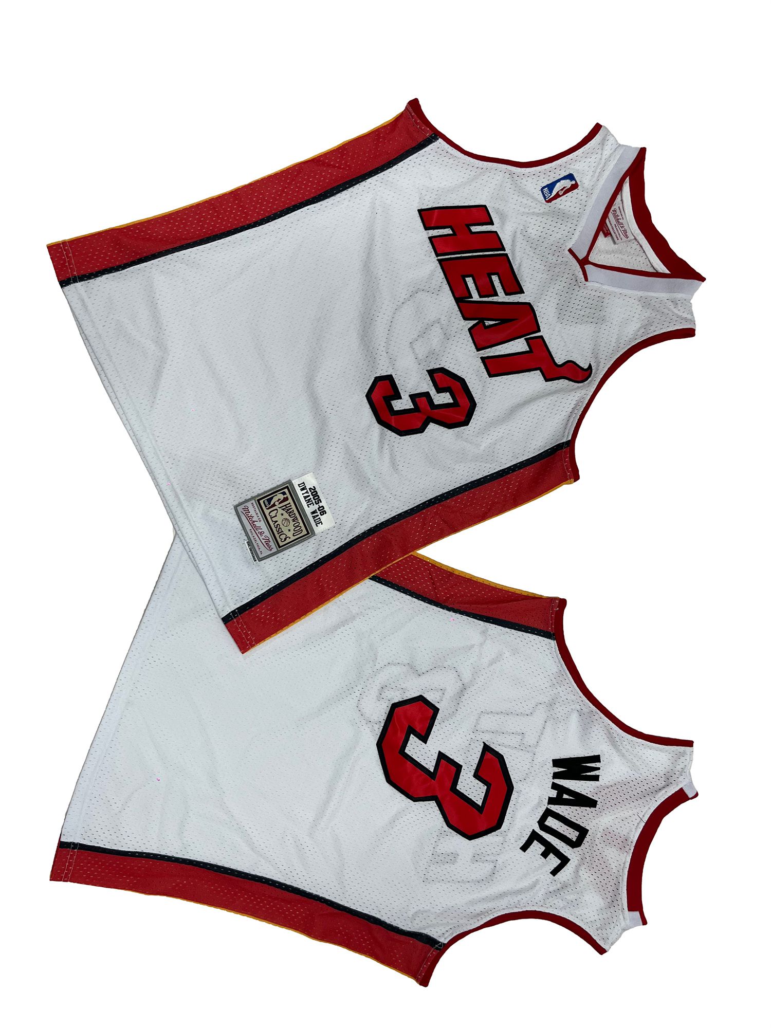 Men Miami Heat #3 Wade White Throwback NBA Jersey->washington wizards->NBA Jersey
